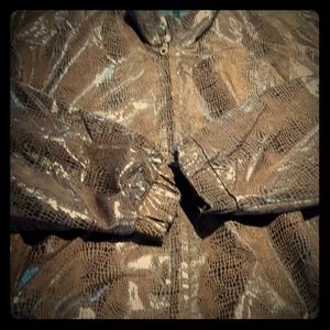 Woman's Vtg A.D.S. faux snakeskin jacket